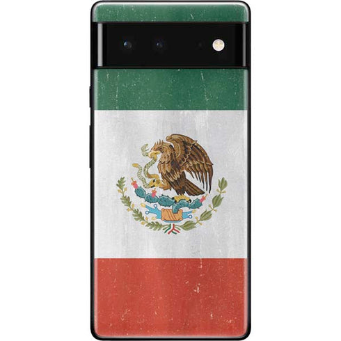 Mexico Flag Distressed Google Pixel 6 Skin